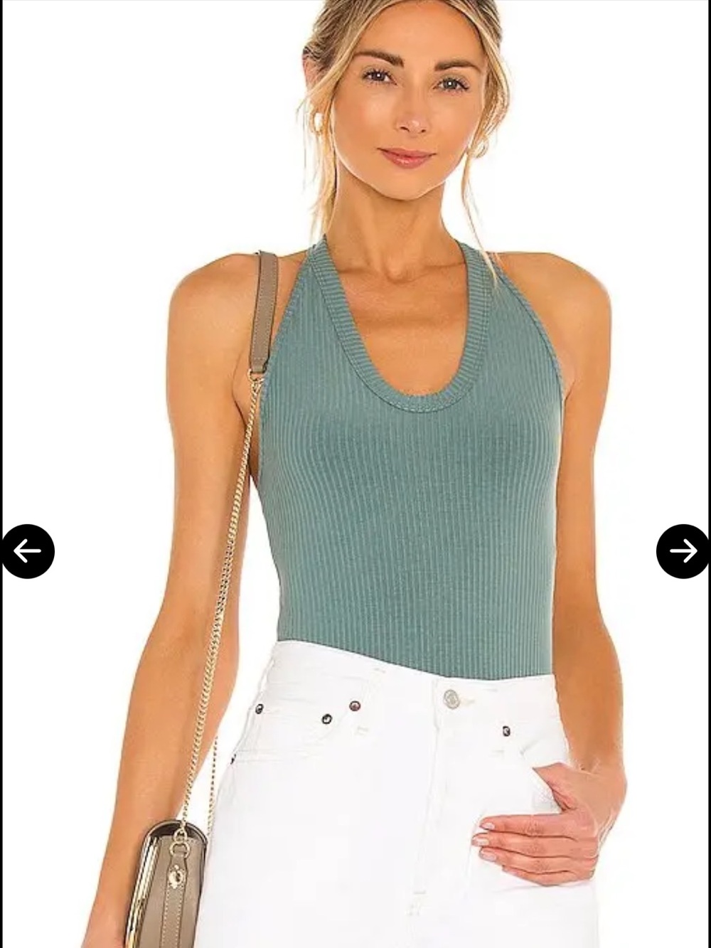Free People Speed Dial Bodysuit In Sea Breeze (Green) Size M